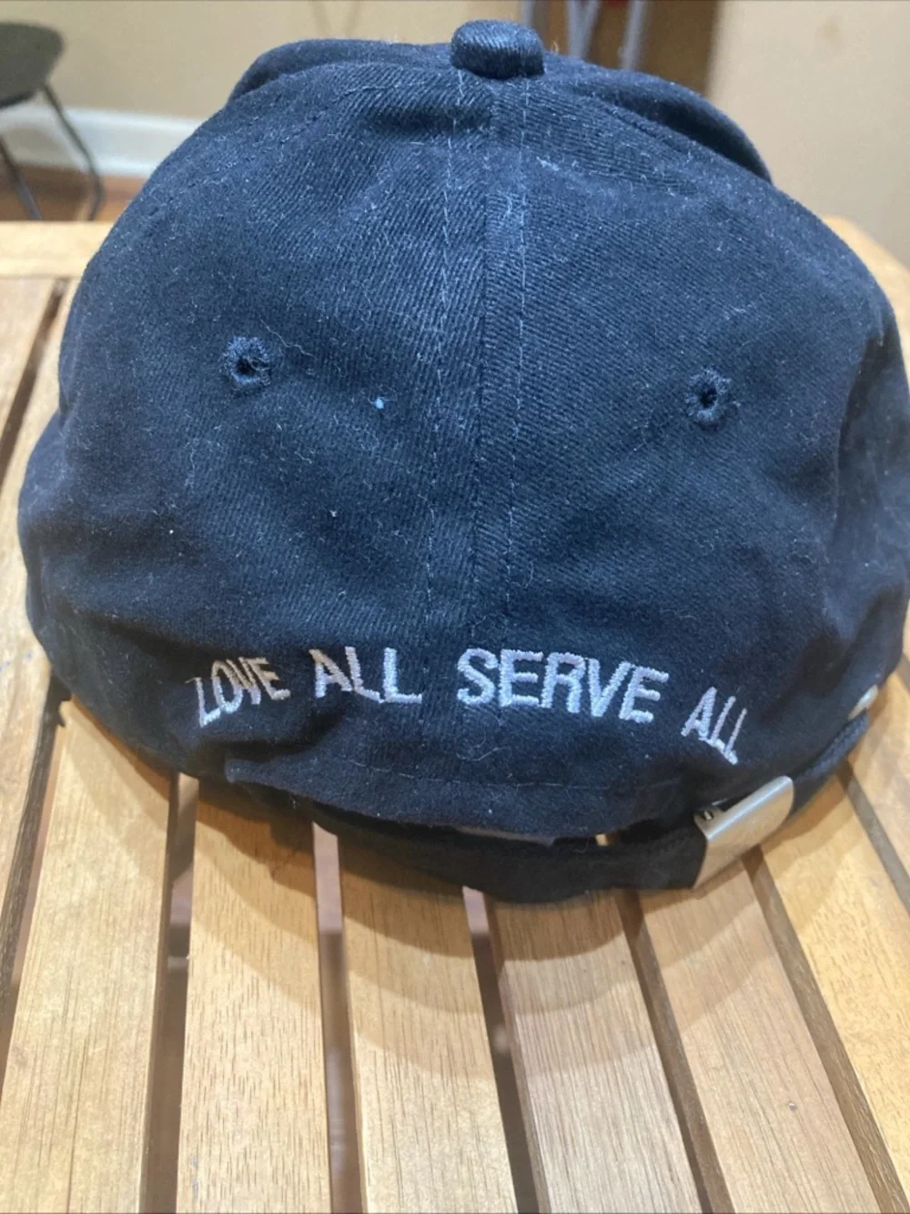 Hard Rock Cafe Hong Kong Save The Planet Love All Serve All Black OSFM Cap Hat